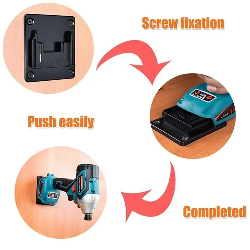 Wall Mount Power Tool Holder Rack – Makita Bosch DeWalt Milwaukee Tool Wall Mount Rack Babs