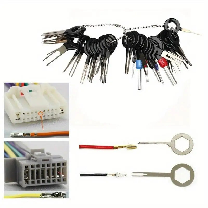 3-Piece Terminal Removal Tool Kit – Car Wiring Pin Extractor Automotive Wiring Tool Babs