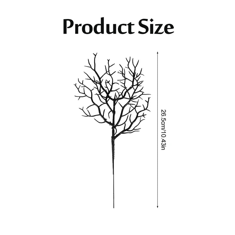 10pcs Black Artificial Branches Halloween Party Vase Décor Artificial Decor Branches Babs