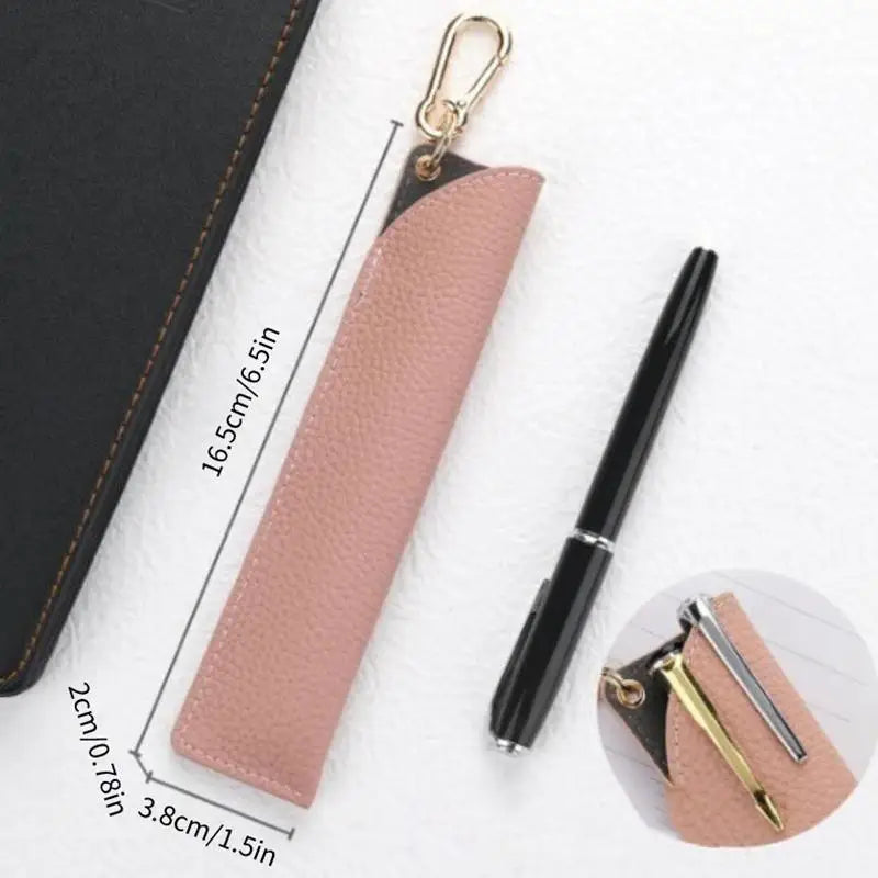 Leather Pen Sleeve Pencil Holder Case | Kawaii Pen Protector Leather Pen Case Babs