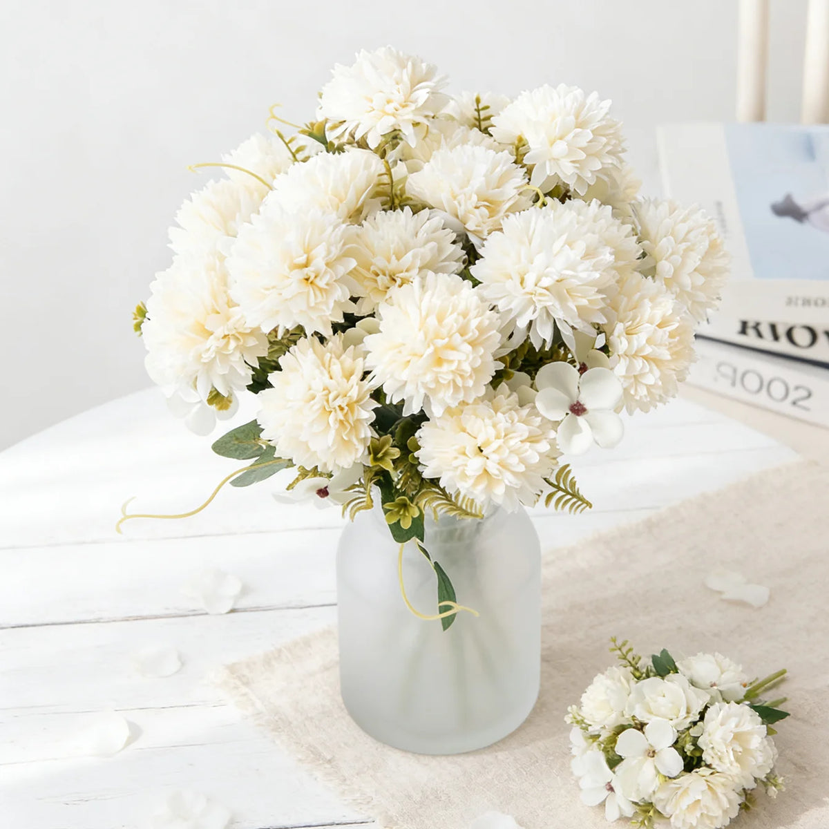 Artificial Silk Chrysanthemum Bouquet – Wedding & Home Decor Artificial Flower Bouquet Babs