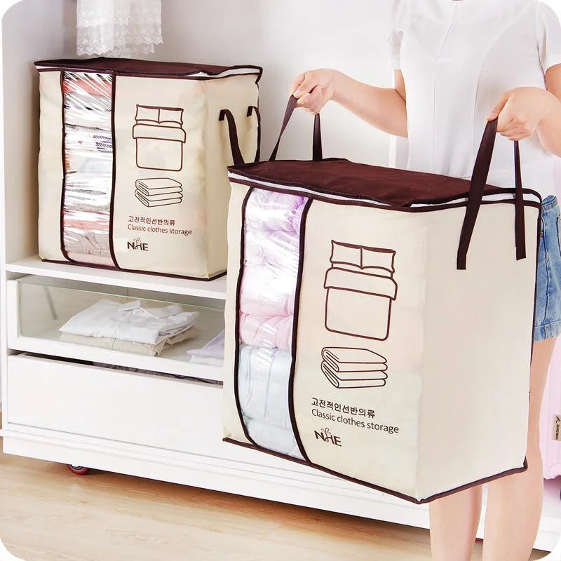 Non-Woven Portable Clothes Storage Bag | Folding Closet Organizer Clothes Storage Bag Babs