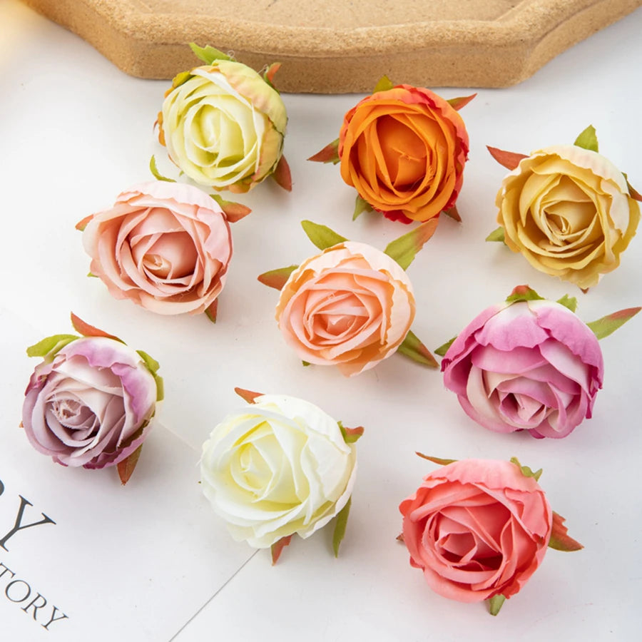 Silk Artificial Rose Flower Heads 10/20 Pcs – Wedding & Home Decor Artificial Silk Flowers Babs