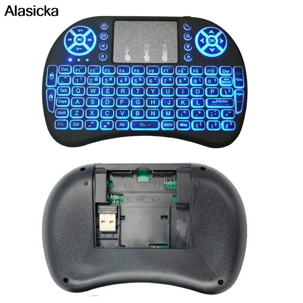 I8 Mini 2.4G Wireless Keyboard with Touchpad & RGB Backlight Wireless Mini Keyboard Babs