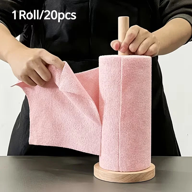 4-Meter Reusable Microfiber Kitchen Cleaning Cloth Roll Microfiber Cloth Roll Babs