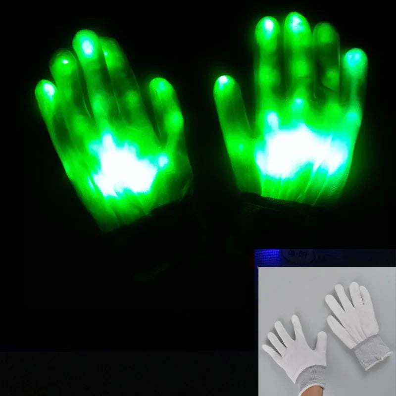 LED Flashing Fingertip Light-Up Gloves – Rave, Party & Cosplay LED Party Gloves Babs 4