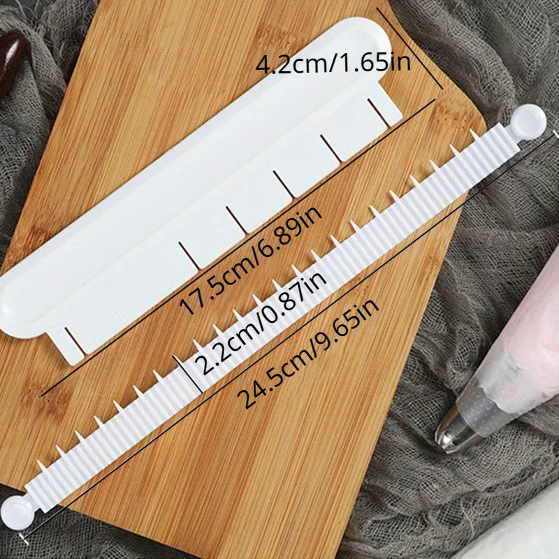 2pc Graduated Fondant Cake Arc Ruler – Decorating Tool Set Cake Decorating Ruler Babs 2pcs