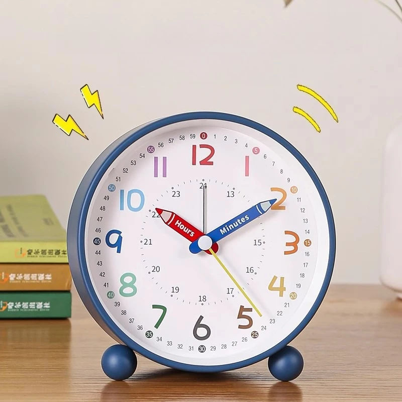 Digital Alarm Clock with Night Light & Radio – Metal Desk Clock Alarm Clock Babs