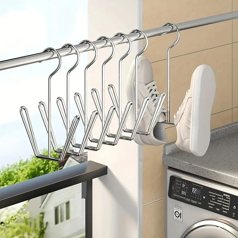 Stainless Steel Hanging Shoe Rack – Space-Saving Closet Organizer Hanging Shoe Rack Babs