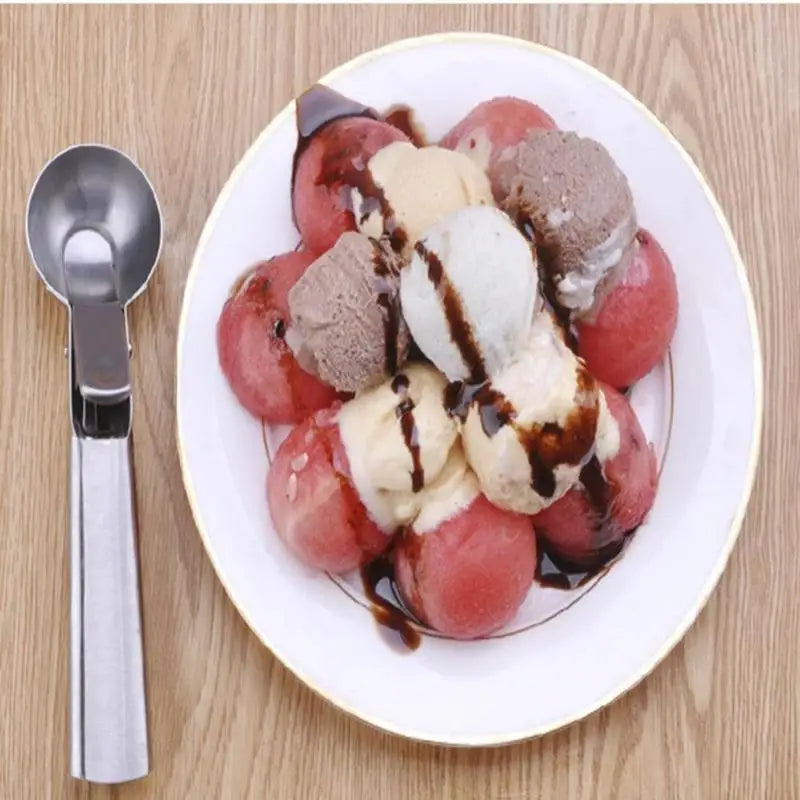 Stainless Steel Ice Cream Scoop – Non-Stick Fruit & Cake Ice Cream Scoop Babs