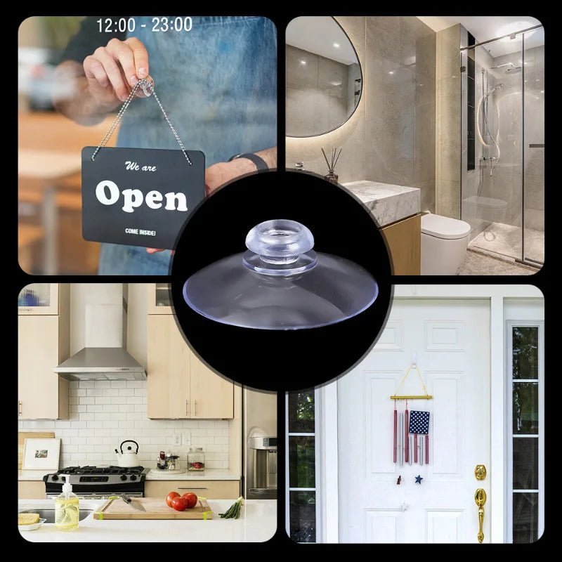 Transparent Suction Cup Hooks – Kitchen, Bathroom & Glass (10/50pk) Suction Cup Hooks Babs