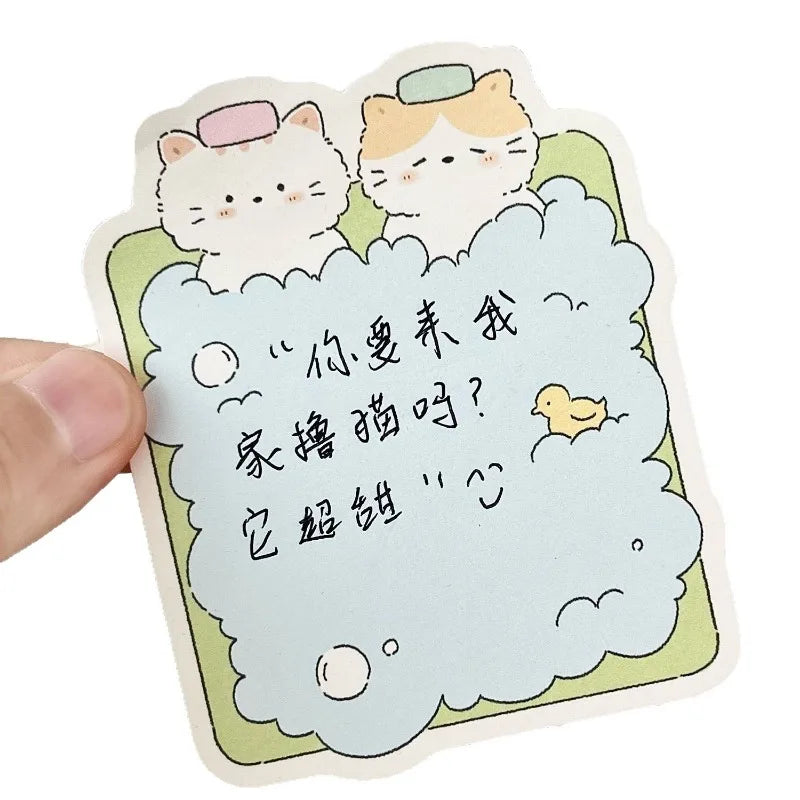 Cute Cat Shaped Sticky Notes – Fun Memo Pads, 30 Sheets Shaped Sticky Notes Babs