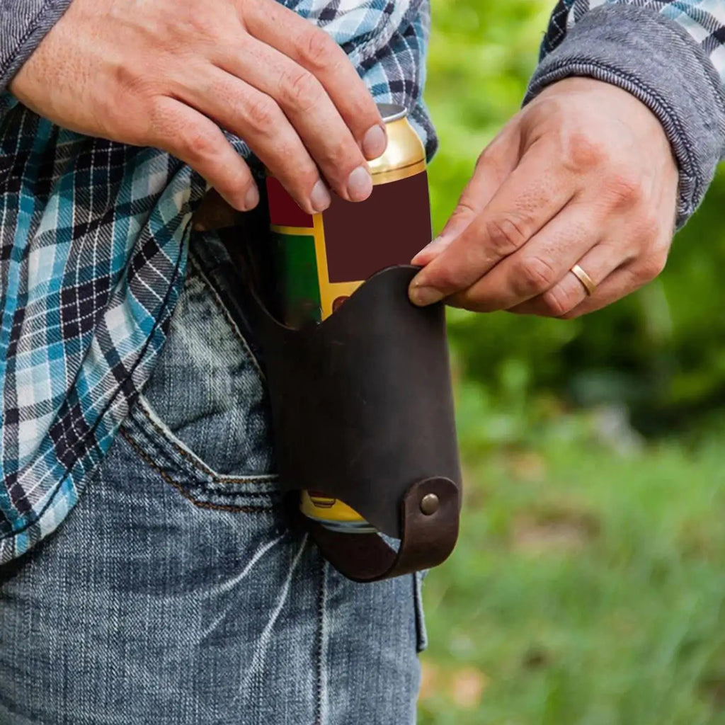 PU Leather Belt Bottle Holder – Outdoor Waist Fanny Pack Belt Bottle Holder Babs