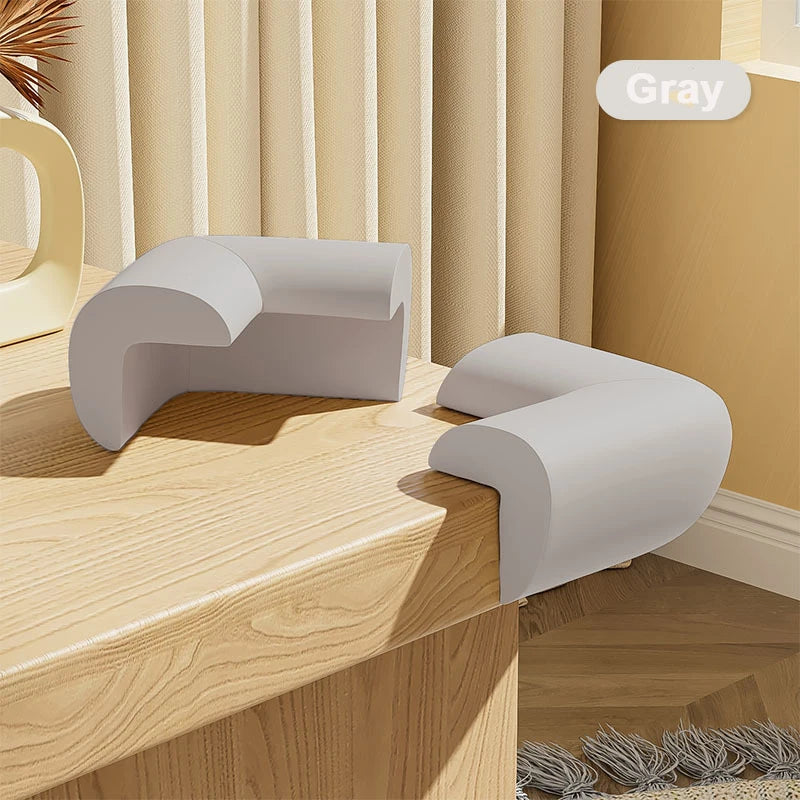 4-Pack Soft Baby Corner & Edge Guards | Safe, Easy Clean Corner & Edge Guards Babs Gray-4pcs