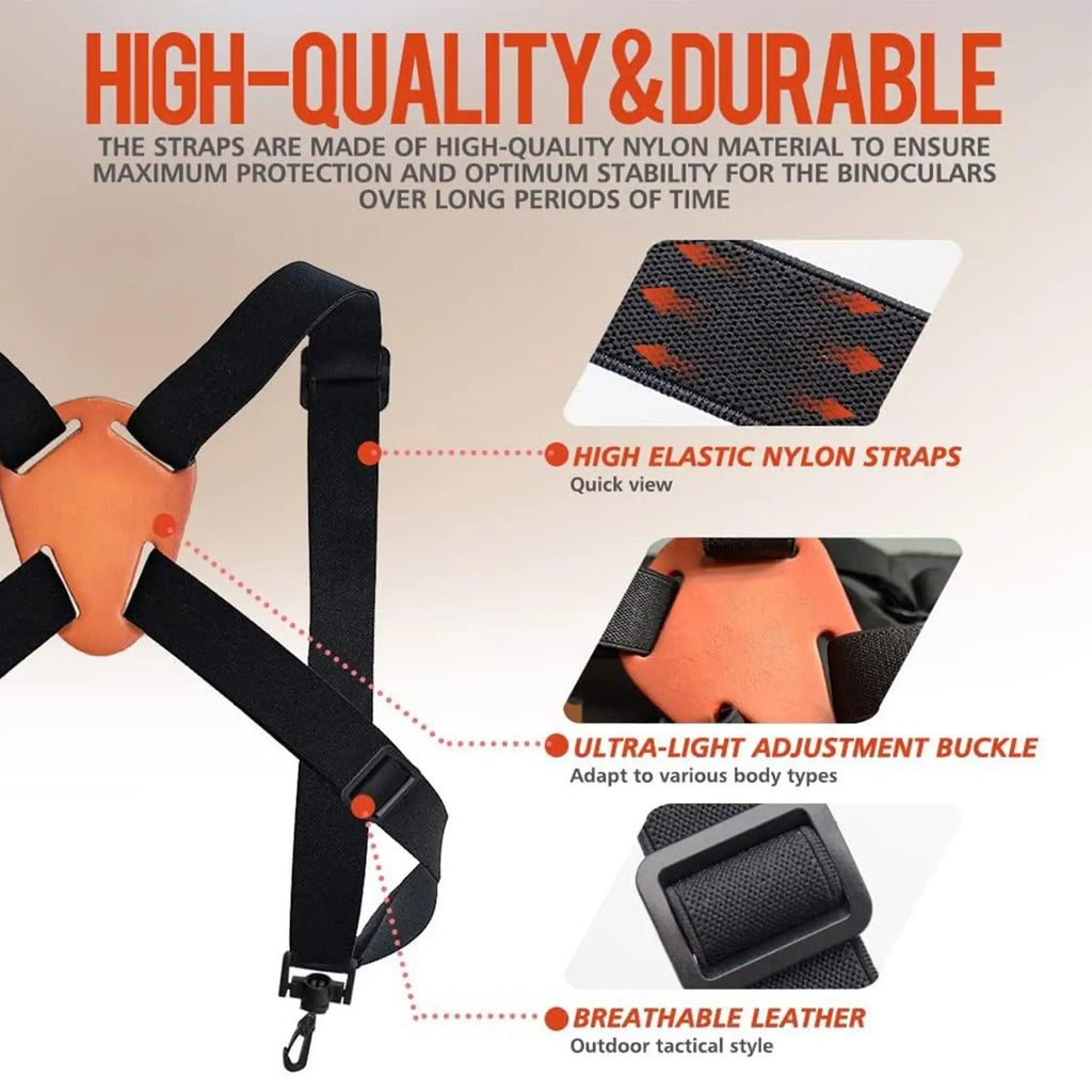 X-Shaped Binocular & Camera Harness Strap – Adjustable Chest Strap Camera Harness Strap Babs