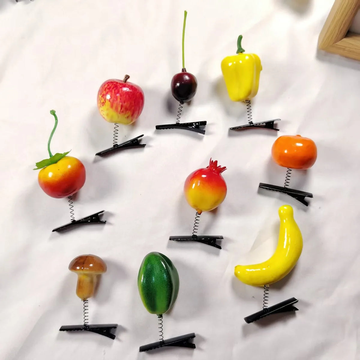 3D Vegetable Fruit Spring Hair Clips – Fun Cosplay Barrettes Novelty Hair Clips Babs