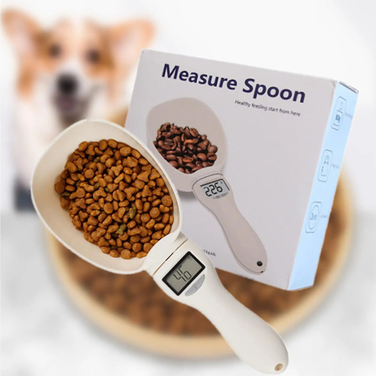 Digital Measuring Spoon Scale – Kitchen & Pet Food, 1g Accuracy Digital Spoon Scale Babs