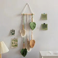 Handmade Macramé Leaf Wall Hanging Tapestry | Boho Decor Macramé Wall Hanging Babs Leaf Tapestry
