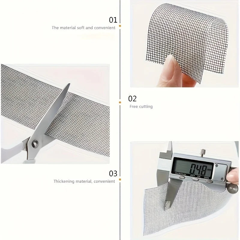 Fiberglass Window Screen Repair Tape 210cm – Peel & Stick Screen Repair Tape Babs