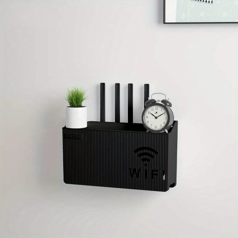 Wall Mount WiFi Router Storage Box & Cable Organizer Router Storage Box Babs