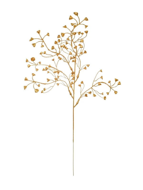 10Pcs Artificial Golden Leaf Branches – Wedding & Home Décor Artificial Leaf Branches Babs style 3 10 pcs