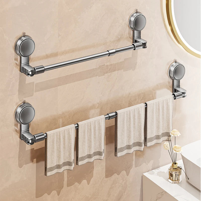 Retractable Suction Cup Towel Rack – No-Drill, 30–80cm Suction Towel Rack Babs