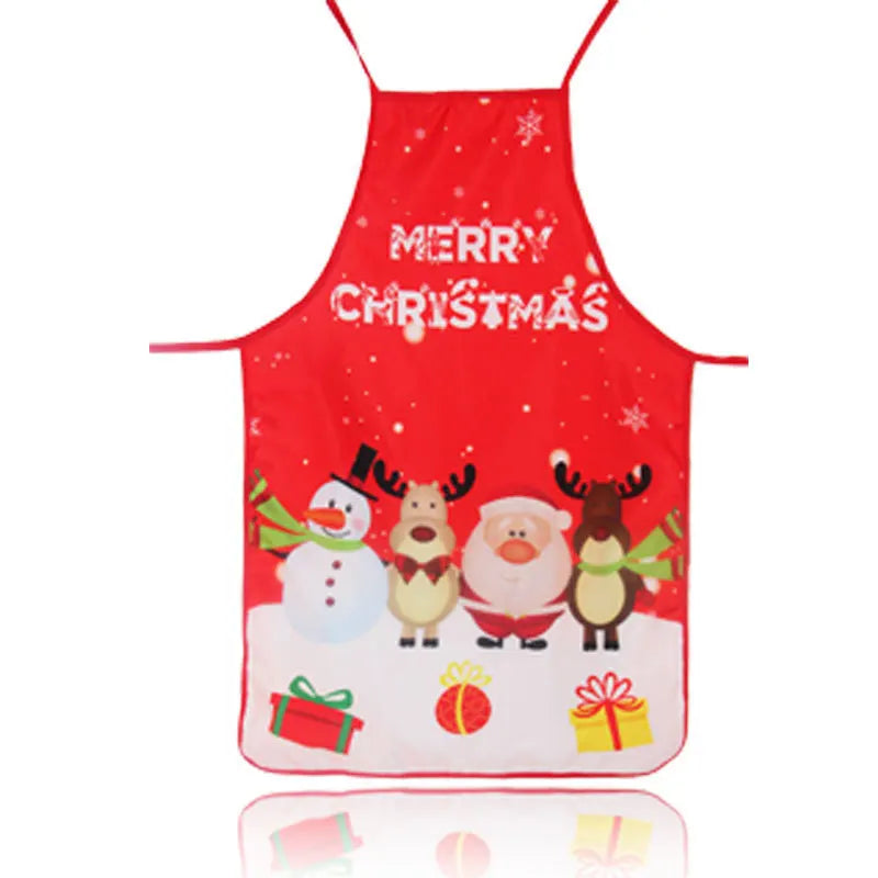 Funny Santa Claus Christmas Apron – Adjustable for Adults & Kids Holiday Kitchen Apron Babs