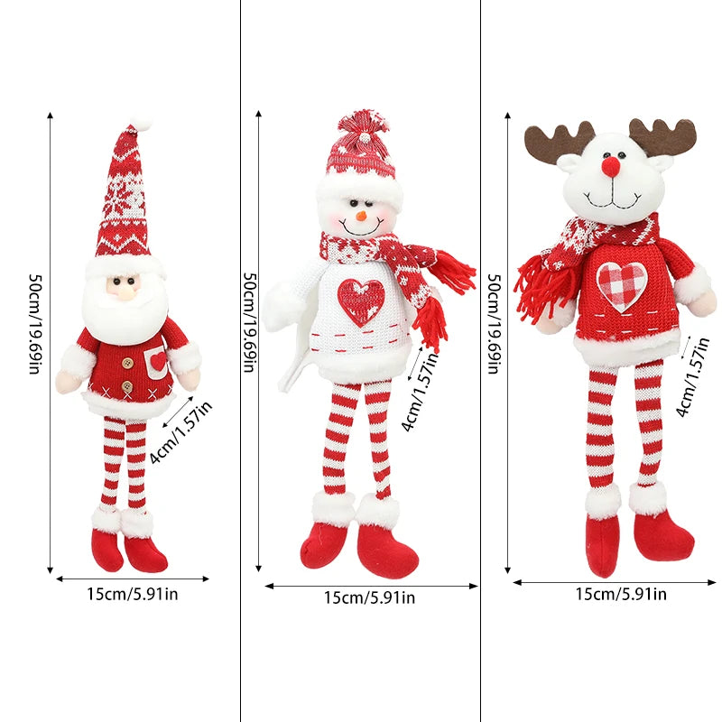 Christmas Santa & Snowman Curtain Buckle Ornament Decoration Christmas Curtain Ornament Babs