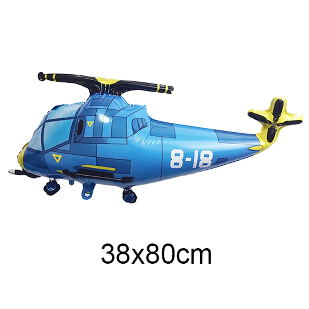 4D Helicopter Foil Balloon – Birthday Party Decoration Foil Party Balloon Babs ROSE RED As pictures show