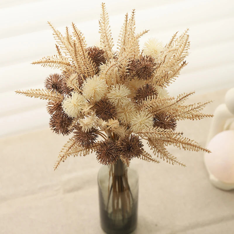 Artificial Lavender Prickly Ball Bouquet – Faux Flower Decor Artificial Flower Bouquet Babs