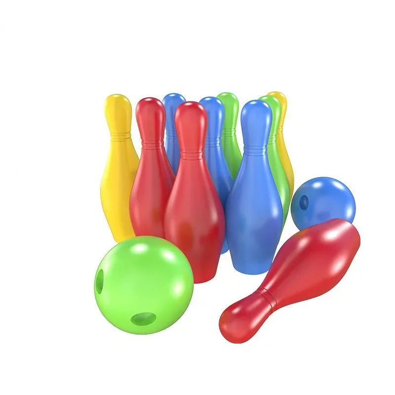 Kids Plastic Bowling Set – 10 Pins & 2 Balls, Indoor & Outdoor Kids Bowling Set Babs