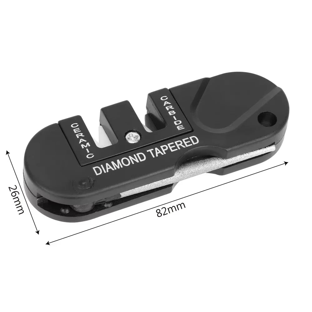 4-in-1 Portable Knife Sharpener – Carbide, Ceramic & Diamond Rod Knife Sharpener Babs
