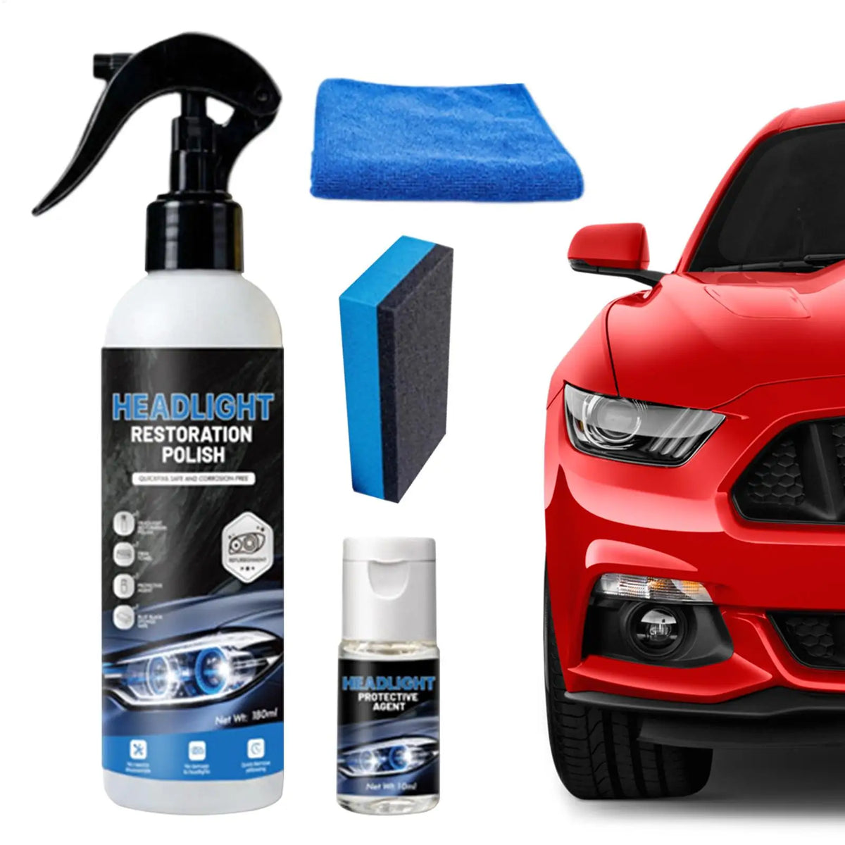 Car Headlight Restoration Kit – Polish & Anti-Oxidation Liquid Headlight Restoration Kit Babs