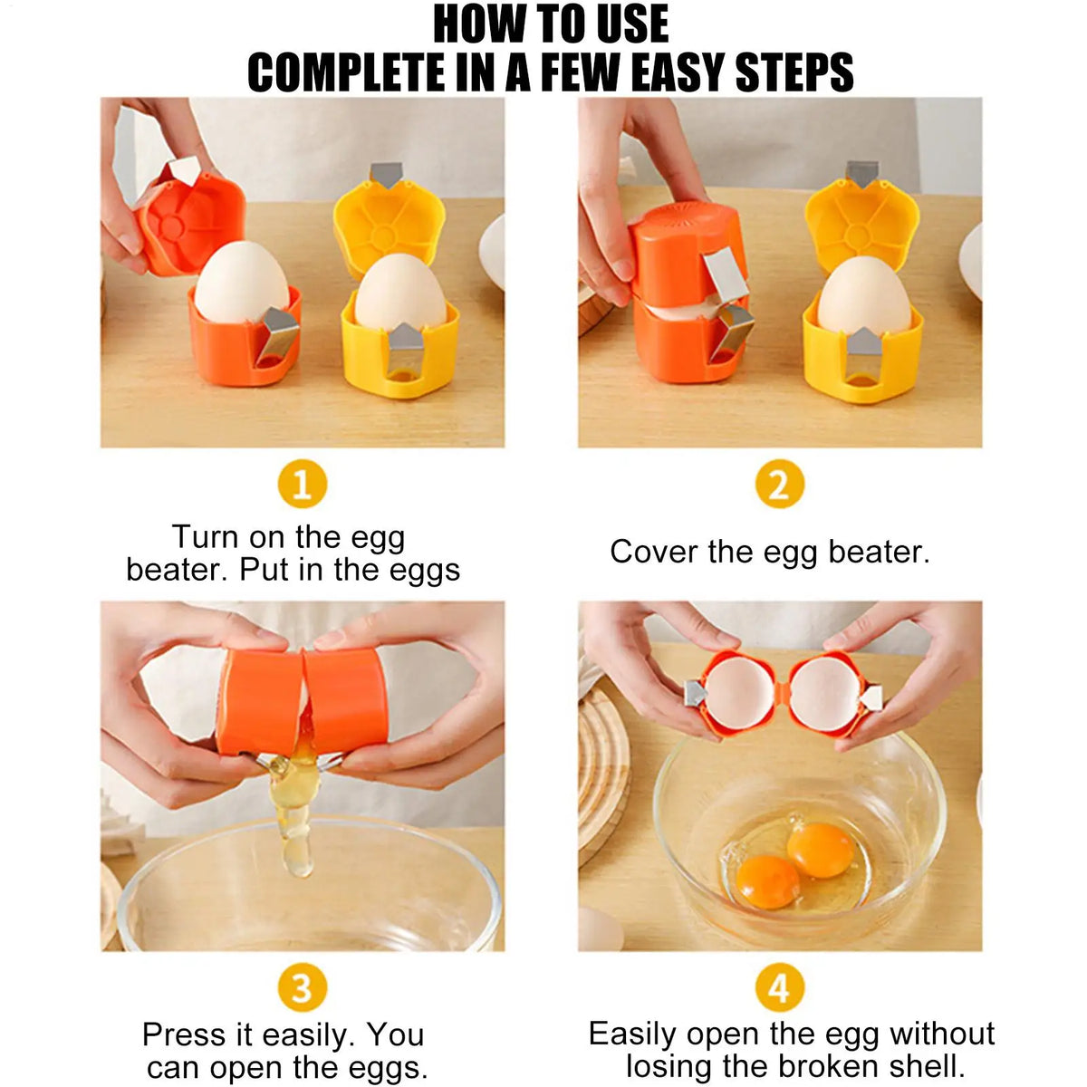 Handheld Egg Shell Opener & Cracker – Easy One-Press Tool Egg Shell Opener Babs