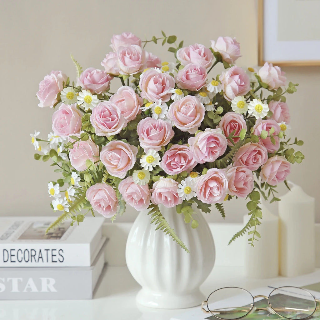 Artificial Silk Rose Bouquet for Wedding & Home Décor Artificial Flower Bouquet Babs