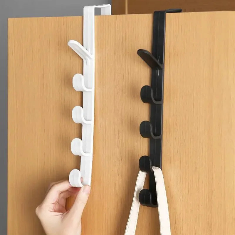 No-Drill Over-Door Hook Rack for Clothes, Bags & Hats Over-Door Hook Rack Babs
