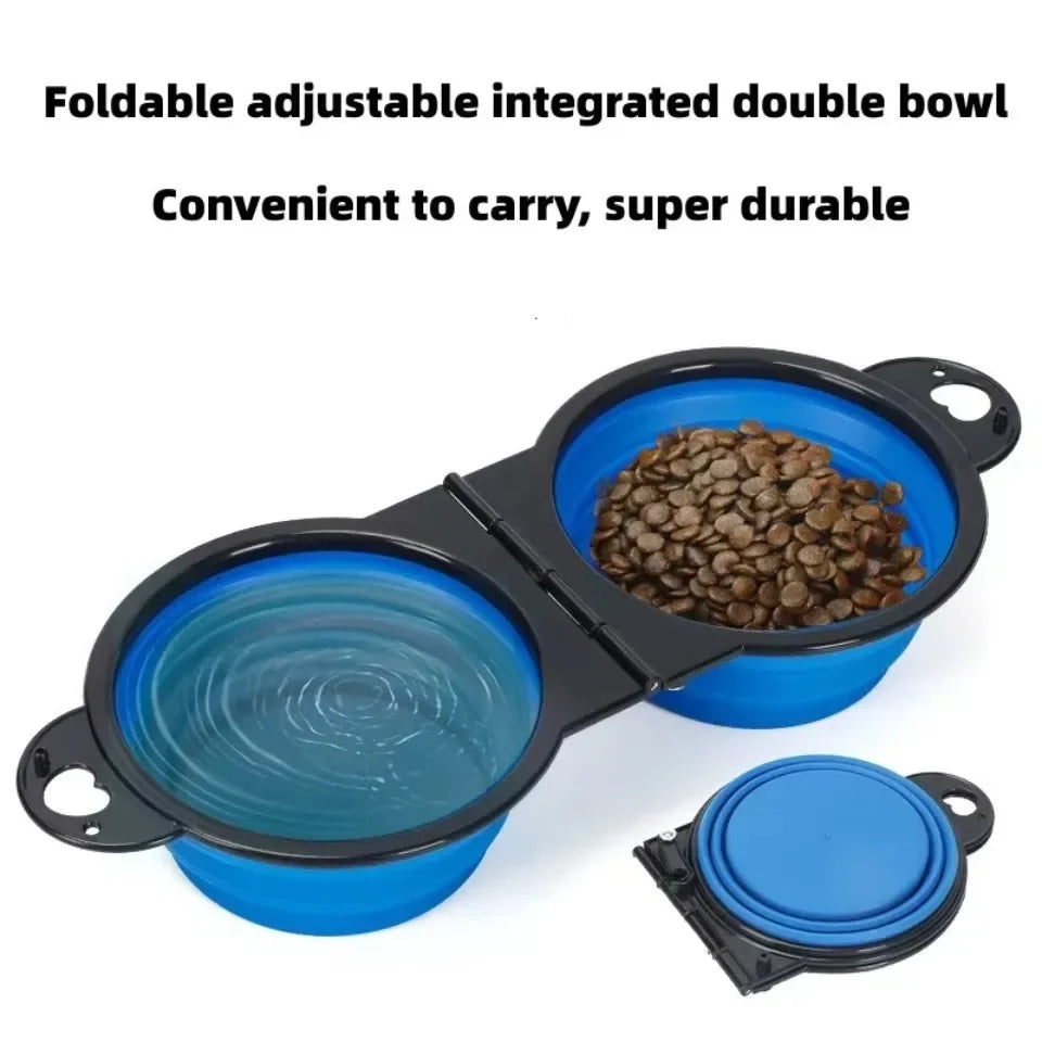 2-in-1 Foldable Pet Travel Bowl for Dogs & Cats – 500ml Pet Travel Bowl Babs