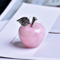 Natural Rose Quartz Pink Apple Crystal Decor & Gift Crystal Figurine Babs 1pcs