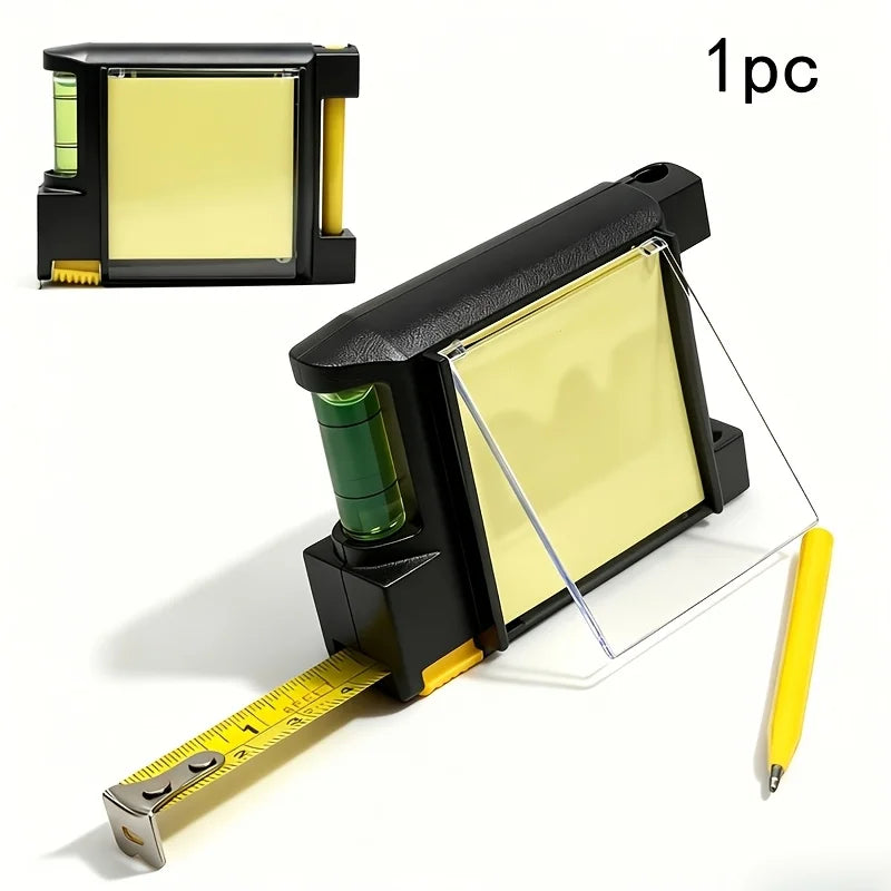 4-in-1 Tape Measure with Level, Notepad & Pen – 78.74 In Multifunctional Tape Measure Babs