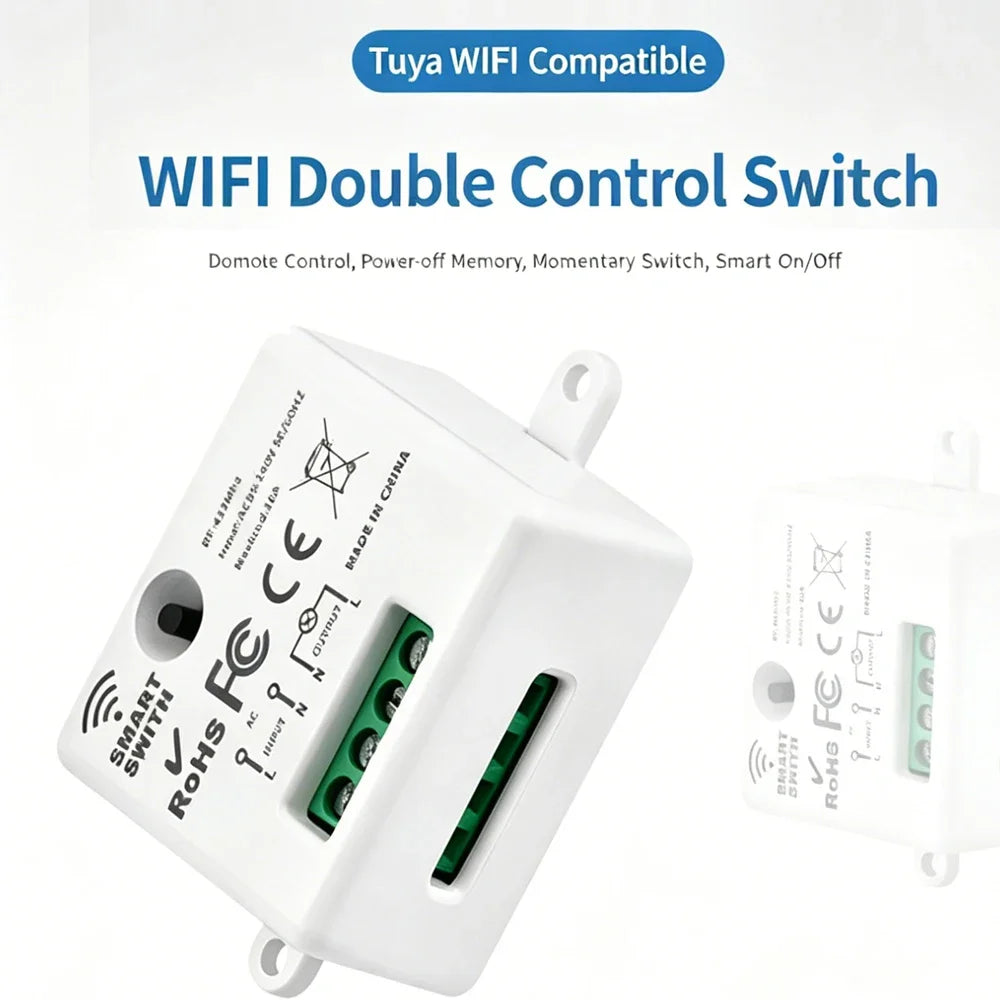 WiFi RF433MHz Smart Light Switch Dry Contact Relay DC12V AC85-240V Smart Relay Switch Babs