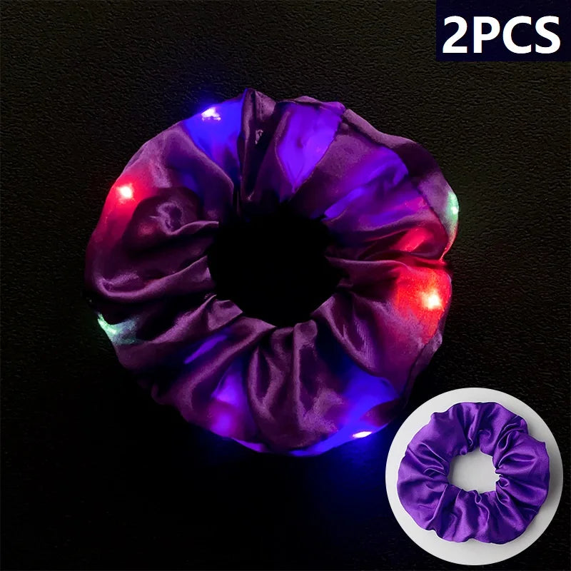 2PCS LED Glow Flower Crown Headbands – Party & Festival LED Party Headband Babs (9)-Purple-2PCS 2PCS