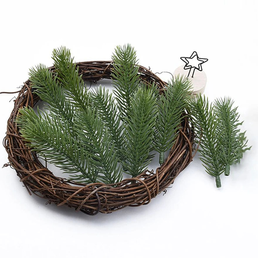Artificial Pine Needle Snowflake Picks – Christmas & DIY Decor Artificial Decoration Picks Babs