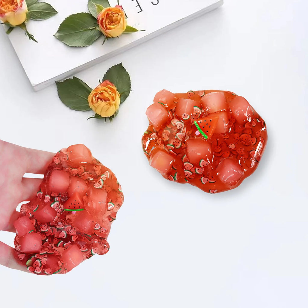 Crystal Clear Fruit Charm Slime – Non-Sticky Jelly Clay, 70/100ml Novelty Slime Toy Babs