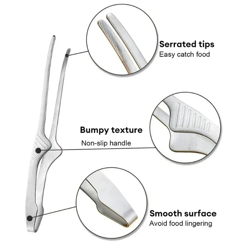 Stainless Steel BBQ Food Tongs – Multipurpose Kitchen Clips BBQ Food Tongs Babs
