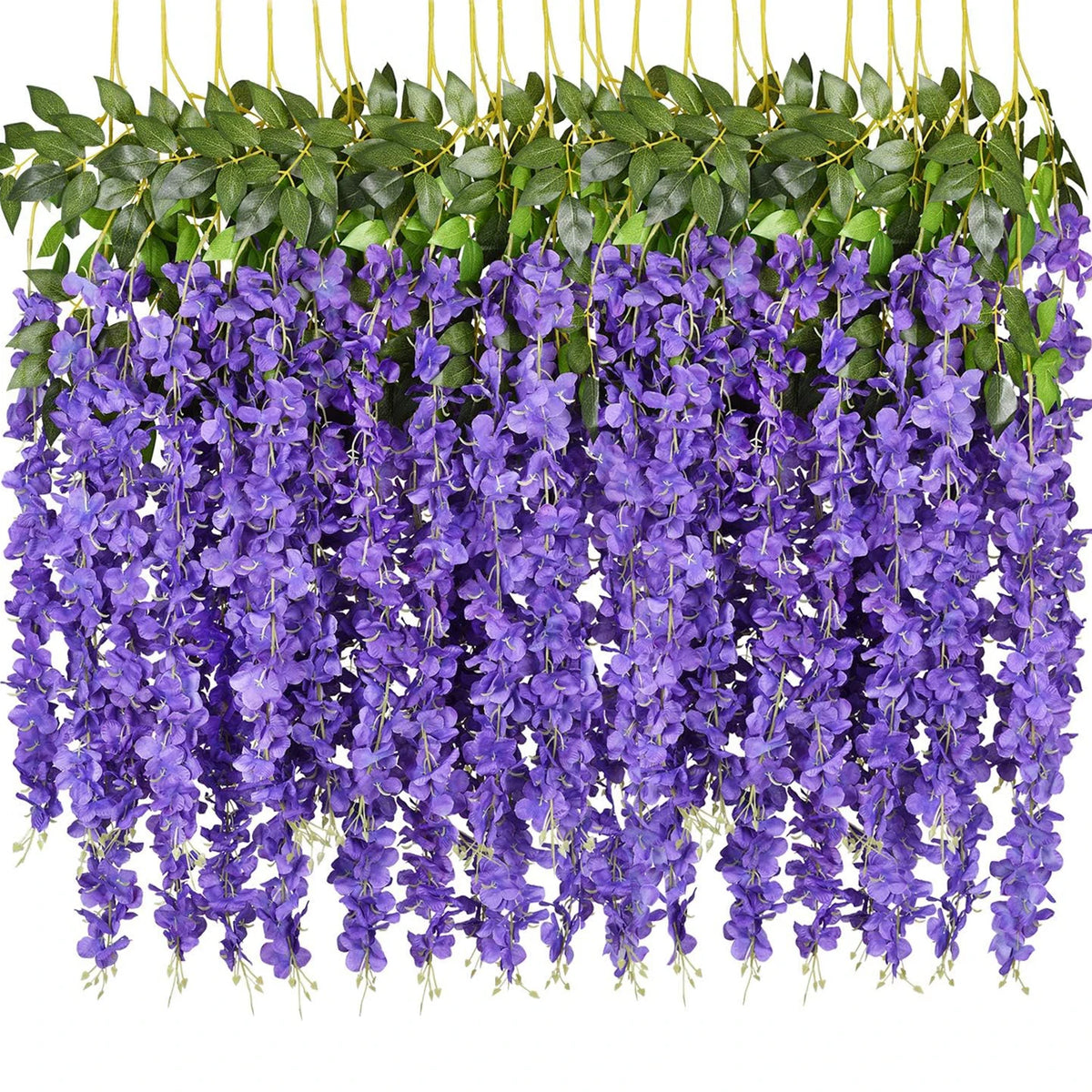 Silk Artificial Orchid Flower String – Wedding & Garden Décor Artificial Flower Garland Babs PURPLE 3 pcs