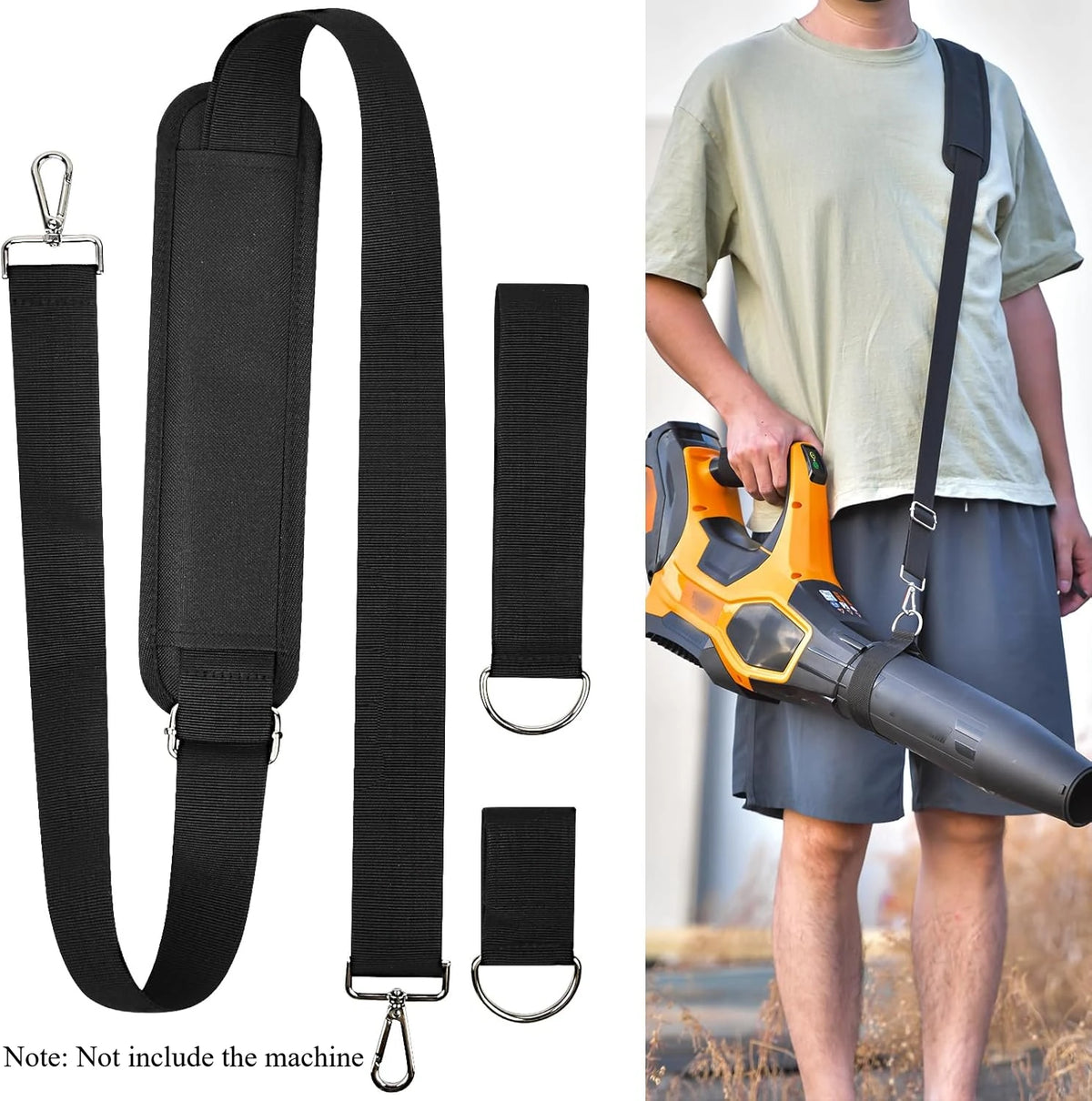 Universal Leaf Blower Shoulder Strap – Anti-Slip, Adjustable Leaf Blower Strap Babs