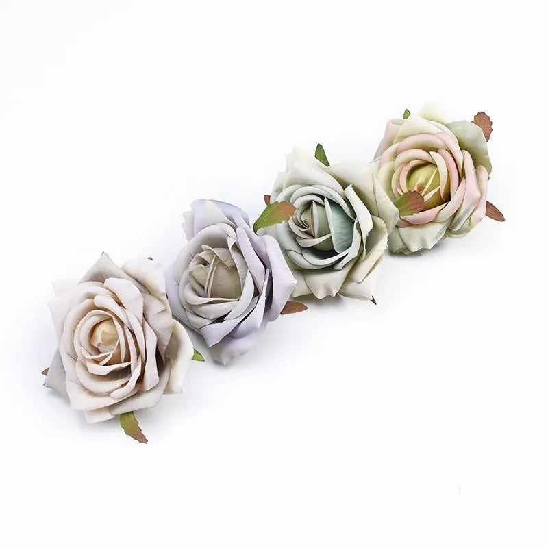 5/10pcs 8cm European Silk Rose Heads – Artificial Wedding Flowers Artificial Flower Heads Babs