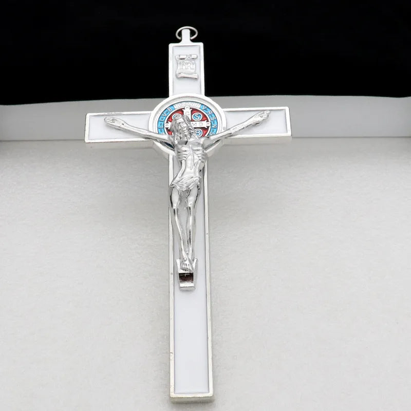 Saint Benedict Crucifix Cross Pendant – Catholic Zinc Alloy Charm Religious Charm Pendant Babs