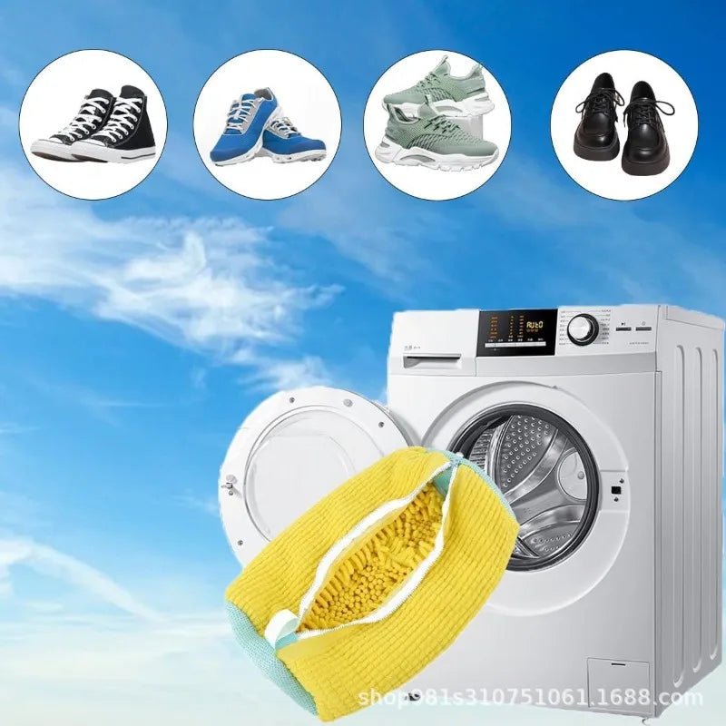 Cylindrical Shoe Laundry Bag – Polyester Wash & Shape Protector Shoe Laundry Bag Babs