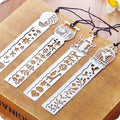 4PCS Retro Hollow Metal Ruler Bookmarks & Drawing Template Set Metal Ruler Template Set Babs 4pcs